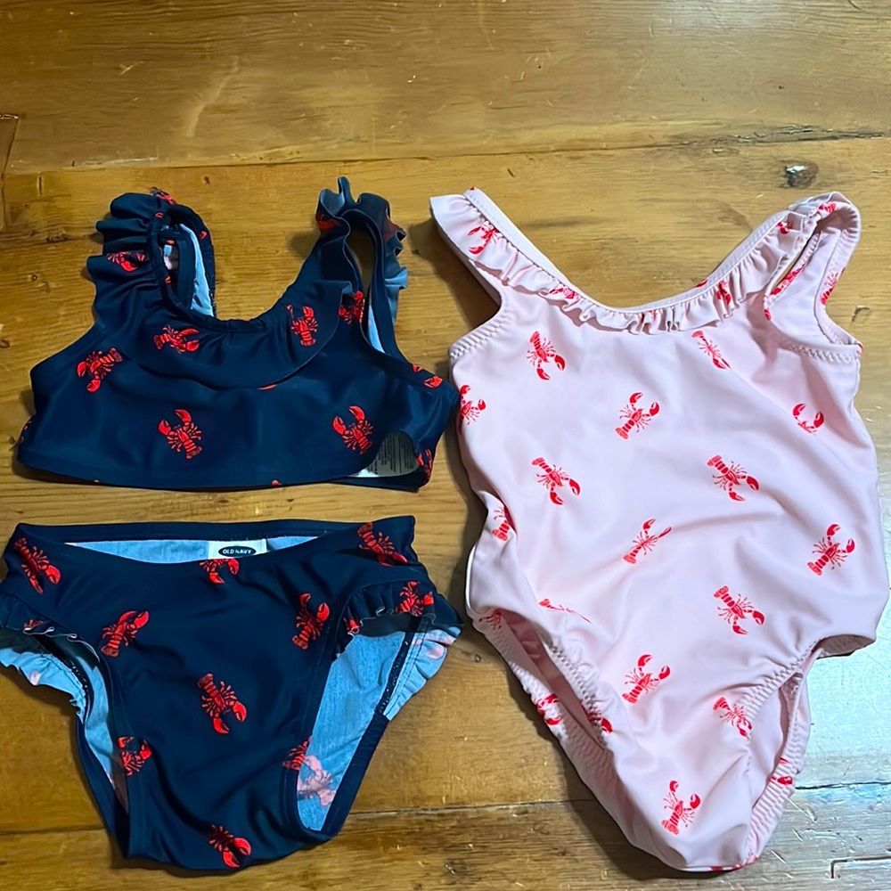 COPY - 18 -24 mon girls lobster bathing suits.